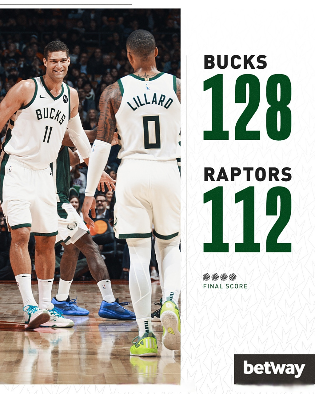 雄鹿主场大胜猛龙，继续保持不败